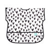 Picture of Bumkins Short Sleeve Bib for Girl or Boy, Toddler and Kids for 1-3 Years, Large Size, Essential Must Have for Junior Children, Eating, Mess Saving Soft Fabric Apron for Play, Heart Black and White