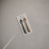 Picture of mushie Silicone Baby Feeding Spoons | 2 Pack (Dried Thyme/Natural)