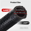 Picture of EVIL ENERGY 6AN Fuel Line Kit, 6AN Nylon Braided Fuel Line Hose Fitting Kit CPE 20FT Black&Red