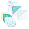 Picture of Spasilk Bath Hooded Towels & Washcloths Set for Babies, 23-Piece Gift Set, Green Dots