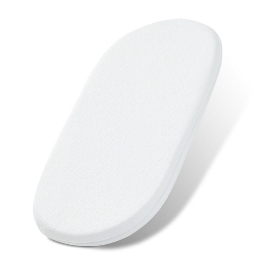 Picture of NeoBorn Baby Bassinet Mattress Pad, 30" x 15" Dual Sided Comfort Gel Memory Foam Mattress with Removable Breathable Soft Tencel Cover Fit for Dream On Me Lacy/Snoo/Moses Basket Baby Bassinet