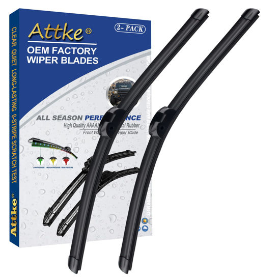 Picture of 2 Wipers 26" + 26" Front Windscreen Wiper Blades for Mercedes W211 E Class 2003-2009 SL Class SL500 SL55 SL550 SL600 2003-2012 C219 CLS Class 2006-2011 OE Original Quality (Pack of 2)
