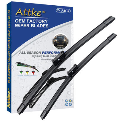 Picture of 2 Wiper Blades 26" + 18" Front Wiper for Volkswagen Passat 2015-2021/GTI 2013-2020/Audi A3 2012-2021-OE Original Quality (Pack of 2)