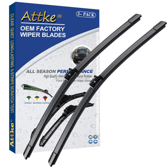 Picture of ATTKE OEM Quality Front Windshield Wiper Blades, Factory Replacement Mercedes-Benz C300 2015-2022 GLC300 2016-2019/22"+22" (Set of 2)