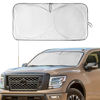 Picture of Foldable Windshield Sun Shades for 2021-2023 Nissan Frontier, Sunshade Cover Protector Custom Fit Nissan Xterra Armada Reflector Sun Visor Front Window Shade Cool Car Accessories-(61" x 33.5")