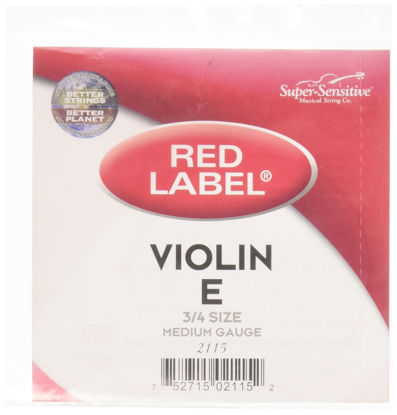 Picture of Super Sensitive Red Label Violin E String 3/4 Medium