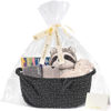 Picture of CHICVITA Black Basket Empty Gift Basket, Small Woven Basket for Organizing, Rope Basket for Storage, Decorative Basket for Dogs, Cats, Cute Basket for Shelves, 12"x 8"x 5"
