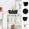 Picture of CHICVITA Black Basket Empty Gift Basket, Small Woven Basket for Organizing, Rope Basket for Storage, Decorative Basket for Dogs, Cats, Cute Basket for Shelves, 12"x 8"x 5"