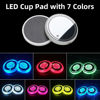 Picture of LED Car Cup Holder Lights, 7 Colors Changing USB Charging Mat Waterproof Cup Pad, LED Interior Atmosphere Lamp Decoration Light Inside Car Lighting Accessories (2pcs)