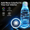 Picture of LED Car Cup Holder Lights, 7 Colors Changing USB Charging Mat Waterproof Cup Pad, LED Interior Atmosphere Lamp Decoration Light Inside Car Lighting Accessories (2pcs)