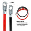 Picture of CARTMAN 4AWG 24-Inch Battery Inverter Cables Set, 4Gauge x 24"(1 Positive & 1 Negtive) for Car, Truck, RV, Solar