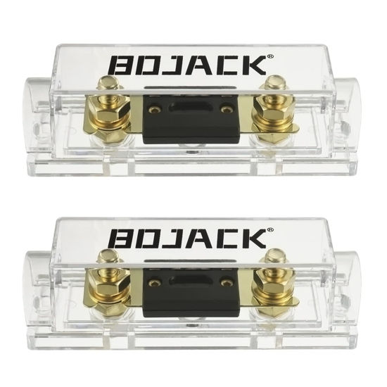 Picture of BOJACK 0/2/4 Gauge ANL Fuse Holder and 200 Amp ANL Fuses for 0 2 4 8 Gauge AWG Fuse Block, Fuse Box, Automotive Fuse Holder 200A (Pack of 2)
