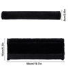 Picture of Amooca Soft Faux Fur Universal Fit Seatbelt Cover Car Truck SUV Airplane Seat Belt Shoulder Pad for Carmera Backpack Straps Neck Cushion Protector Extra Long 19.7in Black
