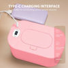 Picture of Baby Wipe Warmer and Baby Wet Wipes Dispenser, 5 Modes of Temperature Heating Control Portable Diaper Wipes Warmer for Newborn Baby, Baby Shower Gifts Pink