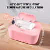 Picture of Baby Wipe Warmer and Baby Wet Wipes Dispenser, 5 Modes of Temperature Heating Control Portable Diaper Wipes Warmer for Newborn Baby, Baby Shower Gifts Pink
