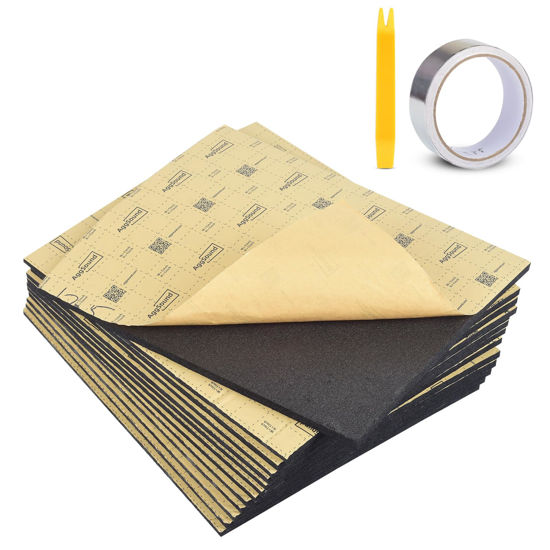 Picture of AggSound 394mil 18sqft Thickened Sound Deadener for Cars - Auto Sound Deadening - Closed Cell Foam Noise Deadening Material - Heat Hood Shield Insulation Dampening Mat
