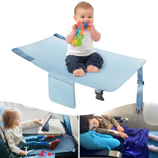 Picture of Toddler Airplane Bed, Kids Airplane Seat Extender Travel Bed, Kids Airplane Travel Essentials, Airplane Must Have for Toddlers, Baby Portable Plane Bed Foot Rest for Flights
