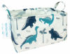 Picture of LANGYASHAN Rectangular Storage Bin Collapse Canvas Fabric Cartoon Storage Basket with Handles for Organizing Home Kitchen Boys and Girls Toys Office Closet Shelf Baskets (Rec Green Dinosaur)