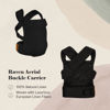 Picture of WildBird - Aerial Carrier - 7 to 45 lbs - for Moms, Dads & Caregivers - 100% Natural European Linen Fibers - Versatile & Adjustable - Large Size - Raven Fabric