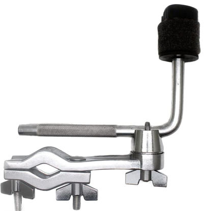 Picture of Jiayouy Drum Set Mounting Clamp Chrome Cymbal Boom Arm with Clamp Holder Bracket Percussion Instrument Accessories Silver