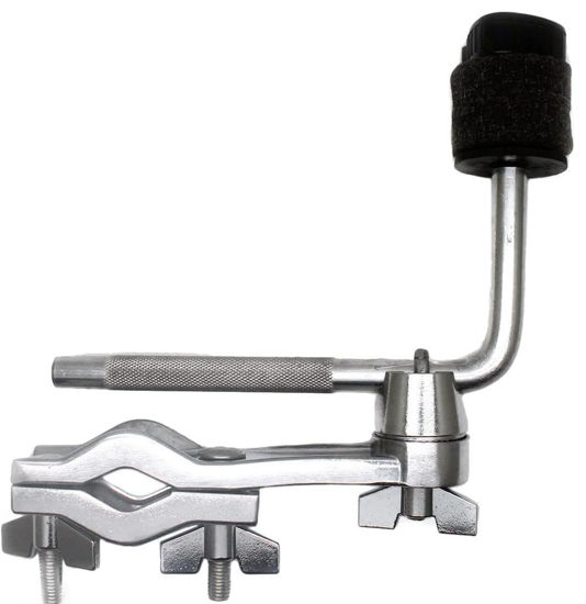 Picture of Jiayouy Drum Set Mounting Clamp Chrome Cymbal Boom Arm with Clamp Holder Bracket Percussion Instrument Accessories Silver