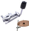 Picture of Jiayouy Drum Set Mounting Clamp Chrome Cymbal Boom Arm with Clamp Holder Bracket Percussion Instrument Accessories Silver