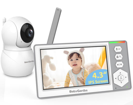 Picture of Baby Monitor with Camera and Audio, 4.3'' Video Baby Monitor with 1000ft Long Range and 30-Hour Battery, Baby Monitor No WiFi, Remote Pan-Tilt-Zoom, Night Vision, ECO Mode, 2-Way Talk