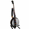 Picture of MUSIC FIRST Original Design, 2 inch width (5cm), Classic Country Style Yarn-dyed fabric & Genuine Leather Delux Banjo Strap, With 2 pieces of MUSIC FIRST Leather Strap Locker. (Classic Country Style)