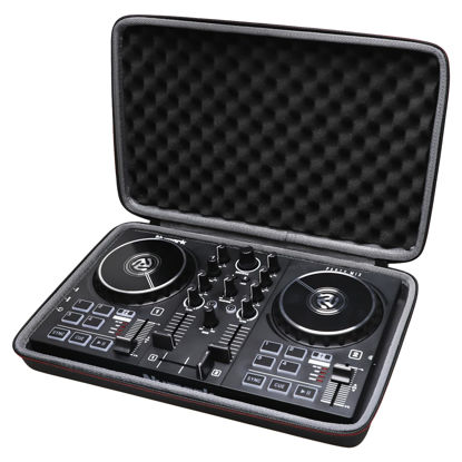 Picture of LTGEM EVA Storage Case for Numark Party Mix II or Numark Party Mix - DJ Controller or Native Instruments Maschine Mikro Mk3 Drum Controller (Outer Black+Inner Grey)