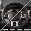 Picture of West Llama Customized Auto Car Steering Wheel Cover for Dodge 1989-2011 RAM 1500 2500 3500, Charger, Durango, Challenger (Diamond Quilted-Black+Red-Standard Size)