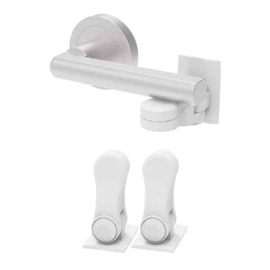 Picture of Inaya Child Proof Door Lever Lock, Baby Proofing Door Handle Lock, Minimalist Design, 3M Adhesive & No DrillingNeed, Child Safety Door Handle Locks (2 Pack)