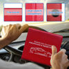 Picture of Ziciner Car Registration Insurance Holder, 2Pack Essential Auto Card Document Glove Box Organizer with Velcro Closure, Vehicle Interior Accessories Perfect for Most Car, Truck, SUV (Red/Small Car)