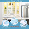 Picture of 12 Packs Baby Proofing Sliding Cabinet Locks modacraft U-Shaped Child Safety Latches Adjustable White Locks for Handles Knobs Drawers Closet Cupboard