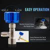 Picture of Orion Motor Tech R1234yf Self Sealing Can Tap, for Self Sealing R1234yf Refrigerant Recharge, Self Sealing R1234yf Refrigerant Dispenser with 1/4" to LH Threading 1/2" Adapters for Refilling AC System