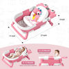 Picture of Collapsible Baby Bathtub for Newborns to Toddler with Real-time Temp Monitor & Floating Cushion,Portable Travel Tub for 0-36 Month, Foldable Baby Bath Tub for Infants Girl (Pink)