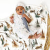 Picture of GRSSDER Baby Blankets Super Soft Jersey Knit Swaddle Blanket 2 Pack for Baby Girls and Boys, Double Layer Receiving Blankets 34 x 44 Inches Extra Large for Baby Show Gift, Deer & Beige