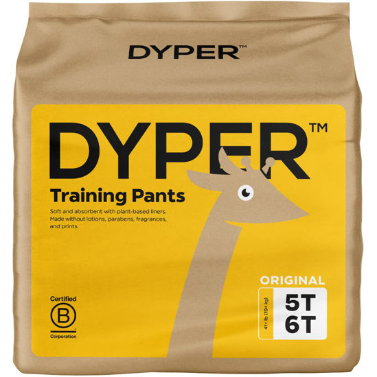 Picture of DYPER Toddler Potty Training Pants Girls & Boys, Honest Ingredients, Day & Overnight, Made with Plant-Based* Materials, Hypoallergenic for Sensitive Skin, Unscented (Size 5T-6T, 17, Count)