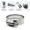 Picture of 25 Pack Stainless Steel Hose Clamps, 3/4 inch to 1-1/8 inch Worm Gear Metal Hose Clamps for Pipe, Dryer Repair, Tubing and Fuel Line