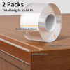 Picture of 2Pack Baby Proofing Edge Protector for Baby,2in x 9.84Ft,Clear Edge Protector Strip Sharp Edge Wrap Cover Tape,Corner Bumpers for Furniture,Crib Rail Covers for Teething