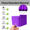 Picture of TEMGCUAM 24 Pack Sound Proof Foam Panels|1"×12"×12" Quick-Recovery Soundproof Wall Panels | High Density Sound Dampening Panels for Home Studio (Purple)
