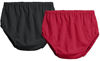 Picture of City Threads 2-Pack Baby Girls' and Baby Boys' Unisex Diaper Covers Bloomers Soft Cotton, Black/Red, 6/9 m