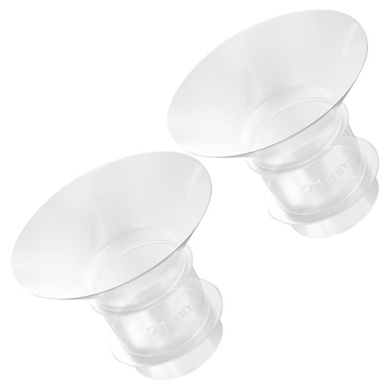 Picture of 2PCS Flange Insert 21mm Compatible with Medela/Spectra/Willow/TSRETE/Momcozy S9/S12/S9Pro/S12Pro Breastpump 24mm Shields, Reduce 24mm Nipple Tunnel Down to Correct Size, Pump Parts Replace