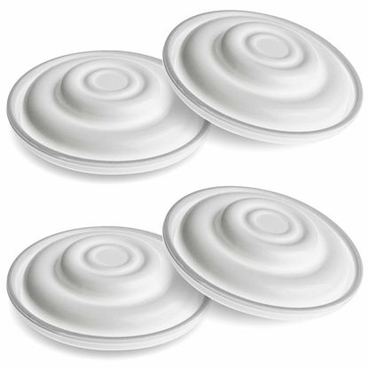 Picture of Nenesupply Silicone Backflow Protector Membranes Compatible with Spectra Backflow Protector Not Original Spectra Pump Parts Work with Spectra S2 S1 Breast Pumps (4pc Membrane)