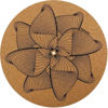 Picture of TazStudio Premium slipmat - Cork Turntable Mat for Better Sound Support on Vinyl LP Record Player - Cork mat Original Geometric Design Psychedelic Geometric line Spiral Flower [4mm Thickness]-m4