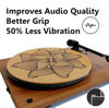 Picture of TazStudio Premium slipmat - Cork Turntable Mat for Better Sound Support on Vinyl LP Record Player - Cork mat Original Geometric Design Psychedelic Geometric line Spiral Flower [4mm Thickness]-m4