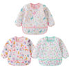 Picture of HaimoBurg 3 Pcs Waterproof Long Sleeves Baby Bibs Weaning Smock Bib 3-24 Months