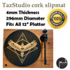 Picture of TazStudio Premium slipmat - Cork Turntable Mat [4mm Thick] for Better Sound Support on Vinyl LP Record Player - Cork mat Original Art Design - Psychedelic Geometric Eagle-m8