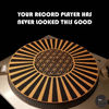 Picture of TazStudio Premium slipmat - Cork Turntable Mat for Better Sound Support on Vinyl LP Record Player - Cork mat Original Art Design - Psychedelic Geometric The Flower of Life (4mm Thick)-m6