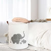 Picture of CLOCOR Collapsible Round Storage Bin/Large Storage Basket/Clothes Laundry Hamper/Toy Storage Bin (Love Elephant)