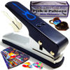 Picture of Pick-a-Palooza DIY Guitar Picks Punch Mega Pack - Custom Pick Maker for Musicians - Features Leather Key Chain Holder, Pick Strips with Artwork & File - Unique Gifts for Men & Women - Blue Punch